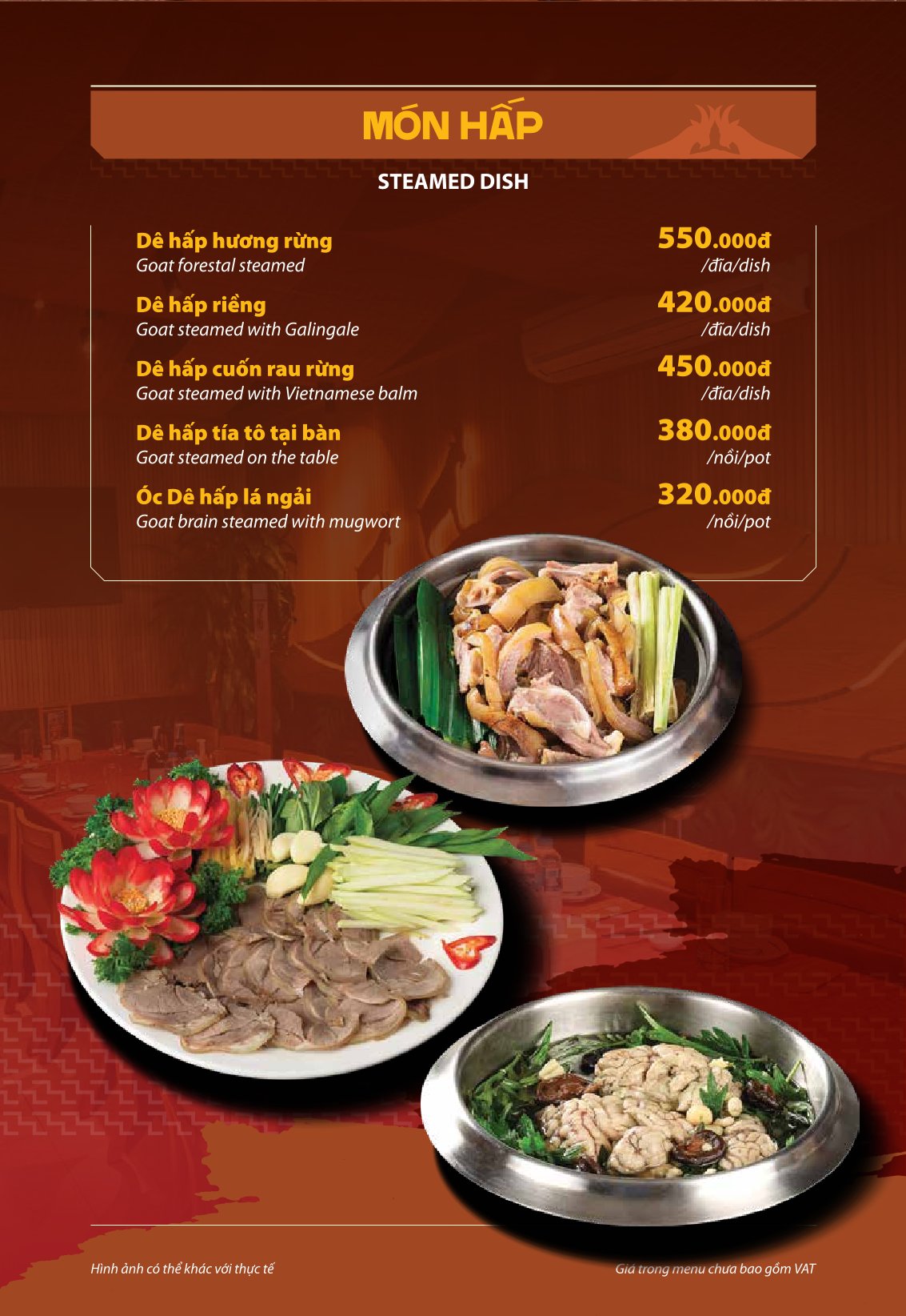 Menu Dê Ré Song Dương - Hàn Thuyên 15 