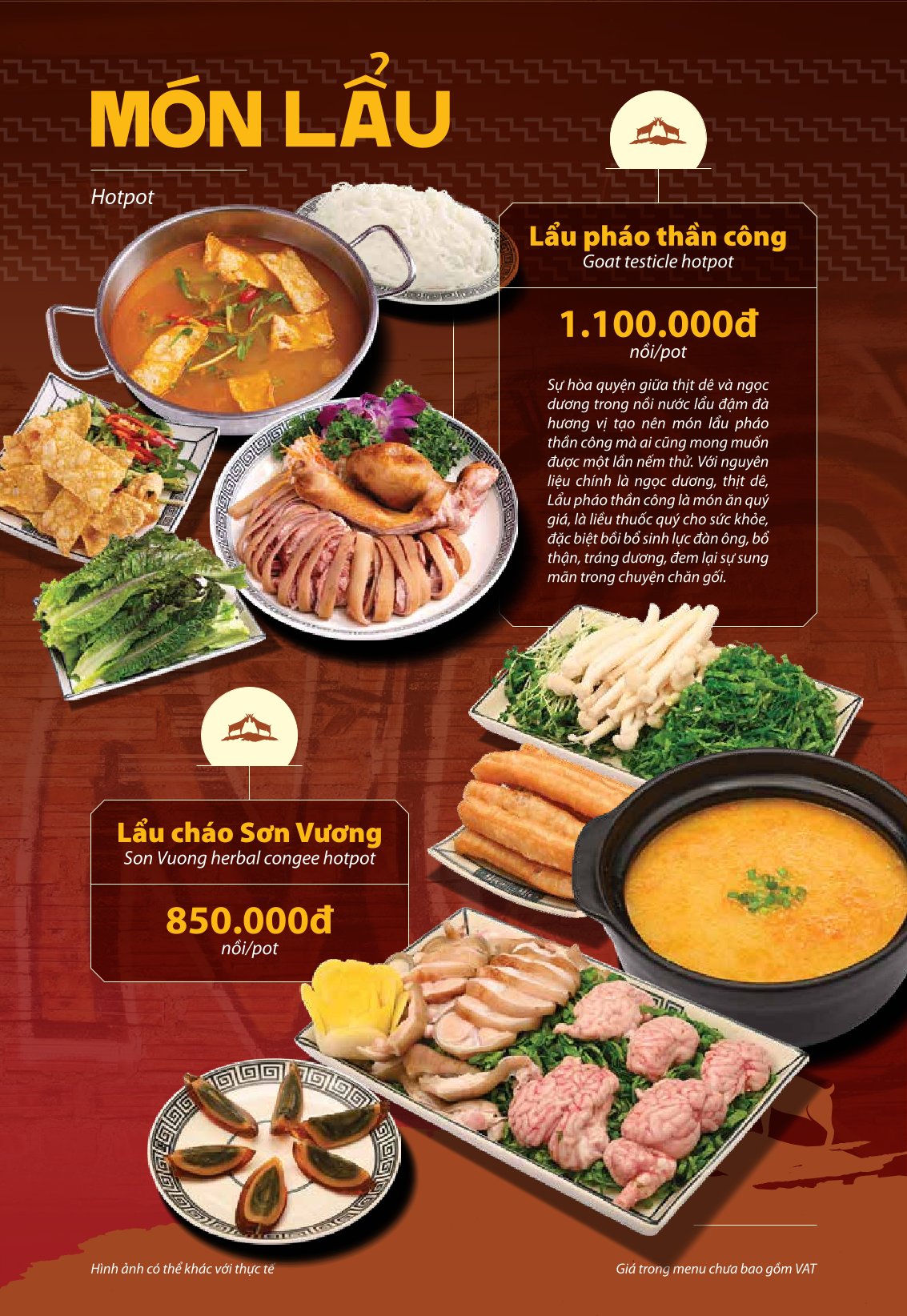 Menu Dê Ré Song Dương - Hàn Thuyên 18 