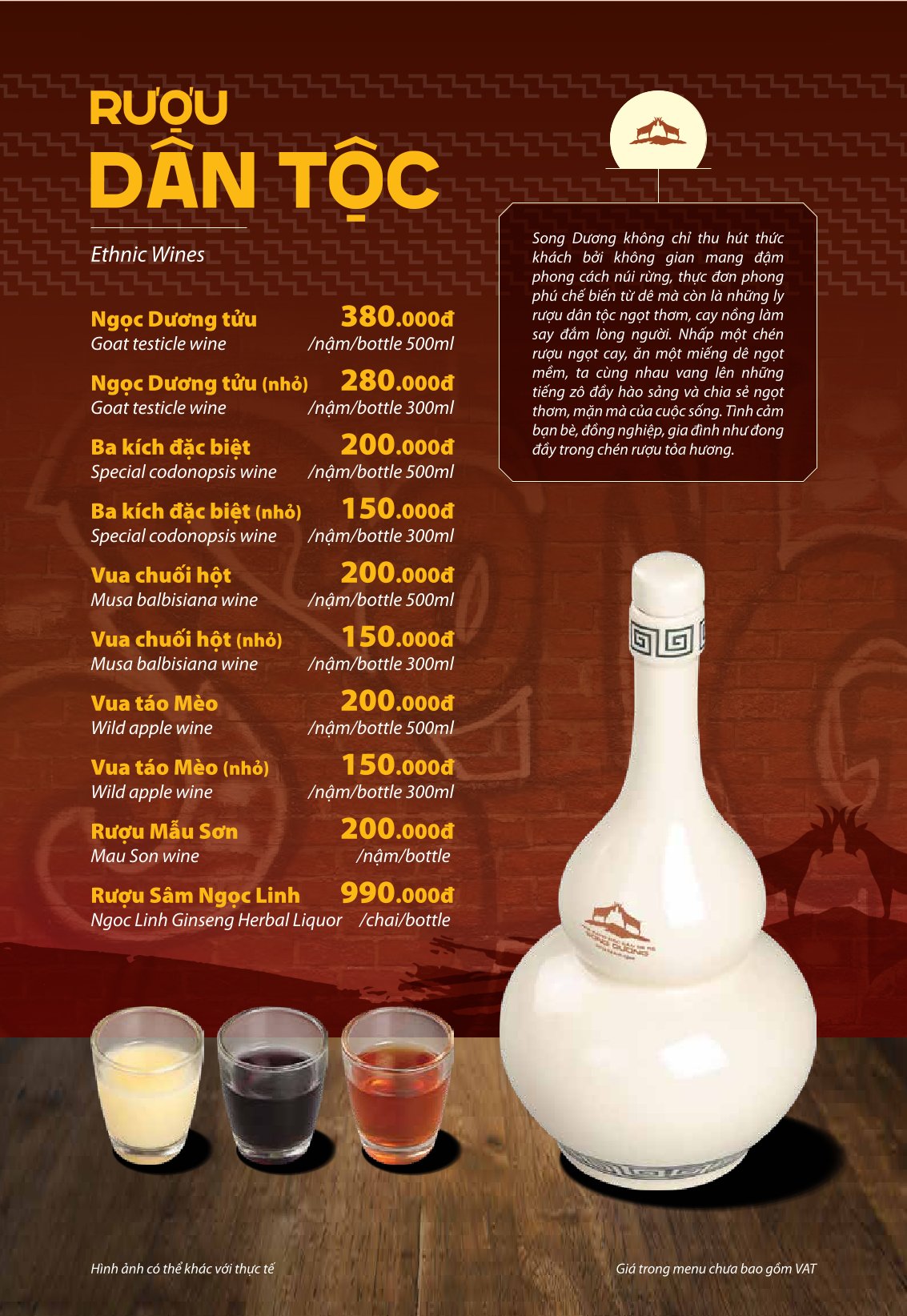 Menu Dê Ré Song Dương - Hàn Thuyên 24 