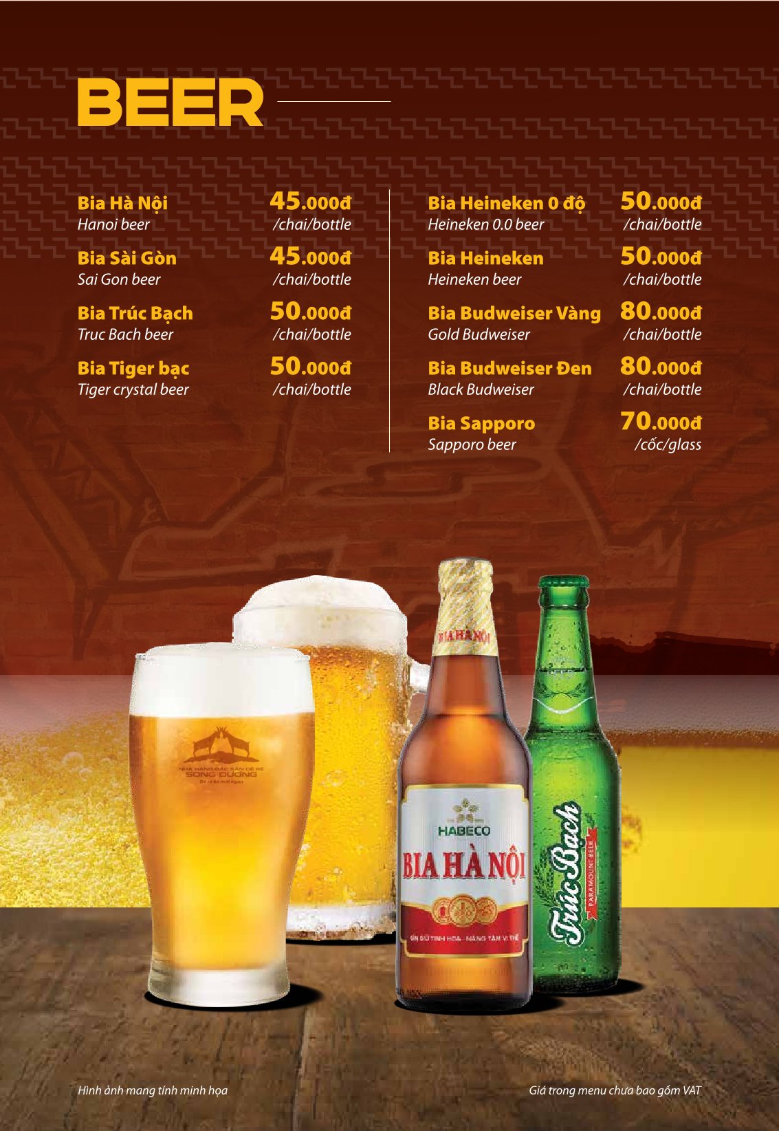 Menu Dê Ré Song Dương - Hàn Thuyên 28 