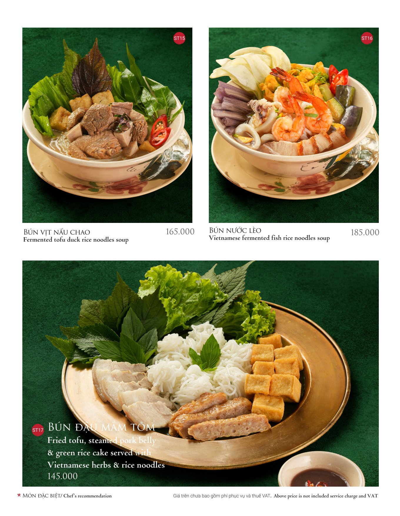 Menu Đông Dương - Trương Định 9 