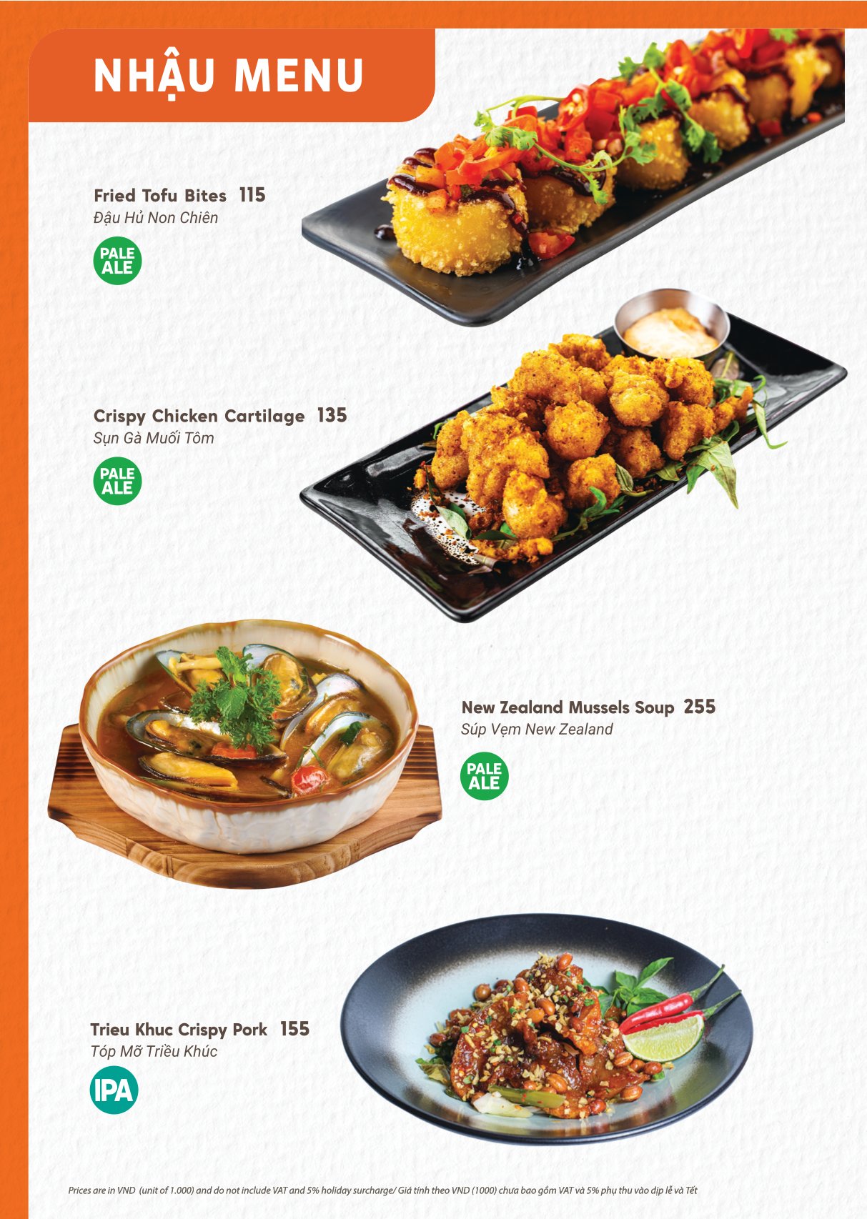 Menu East West Brewing Co. - Lý Tự Trọng 12 