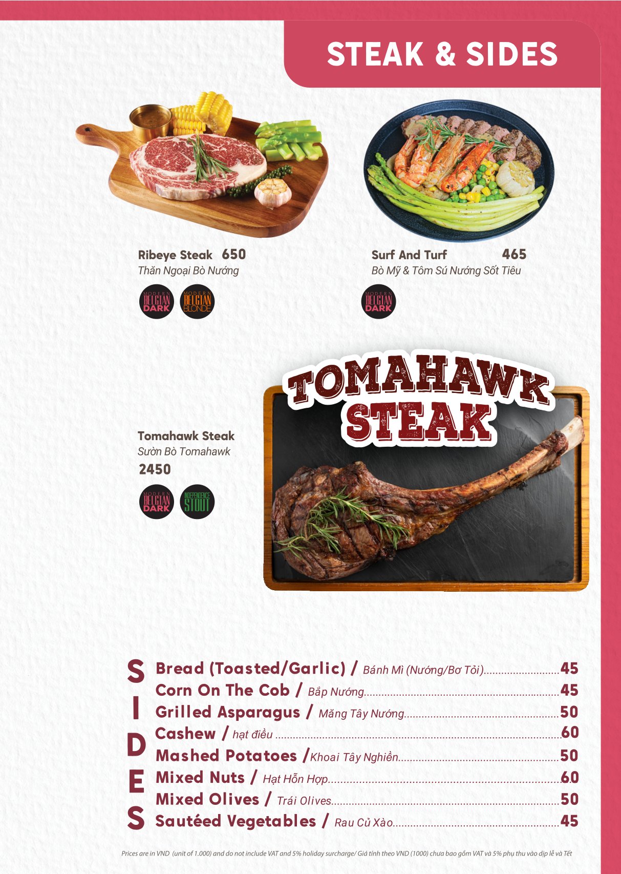 Menu East West Brewing Co. - Lý Tự Trọng 17 