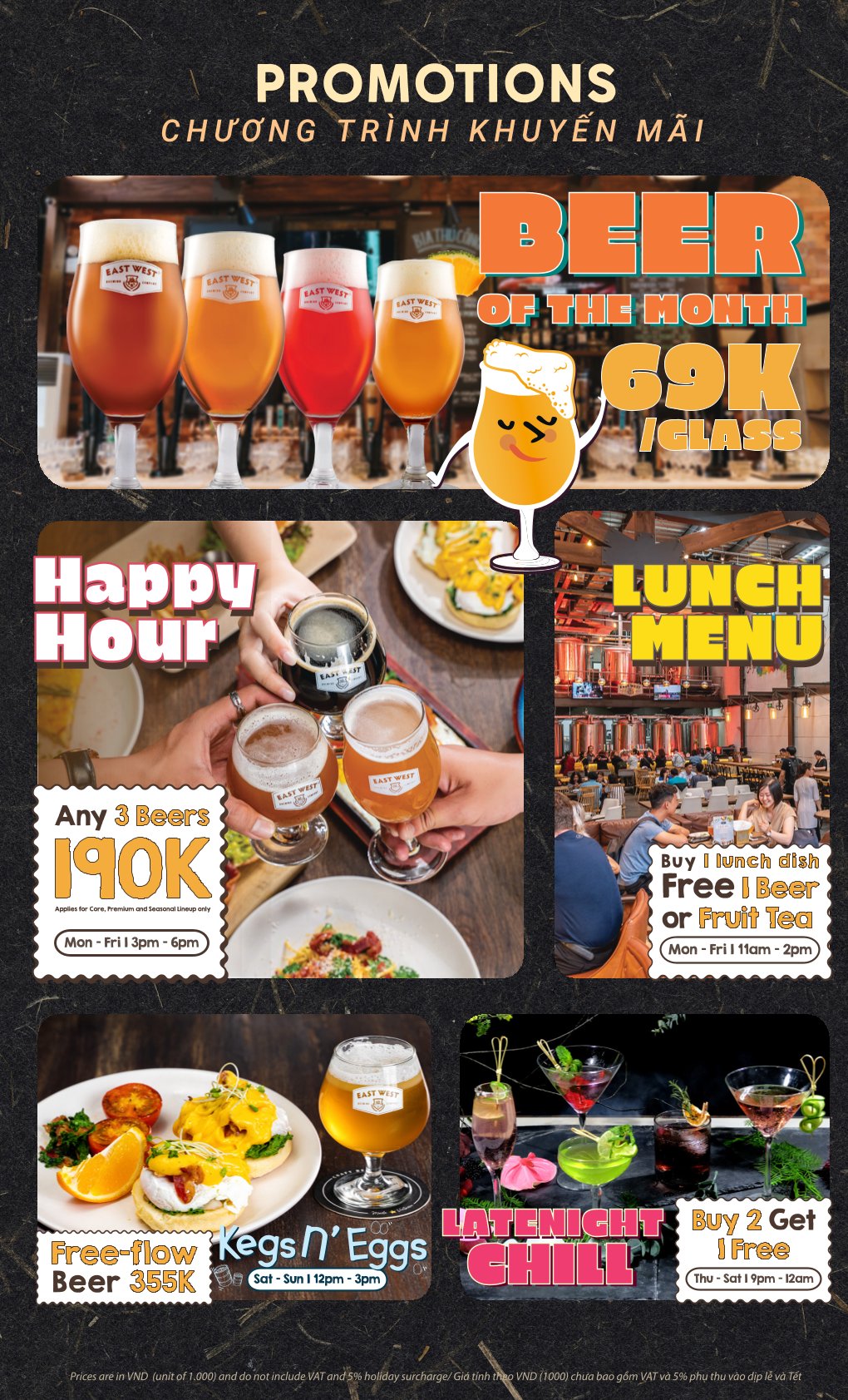 Menu East West Brewing Co. - Lý Tự Trọng 40 