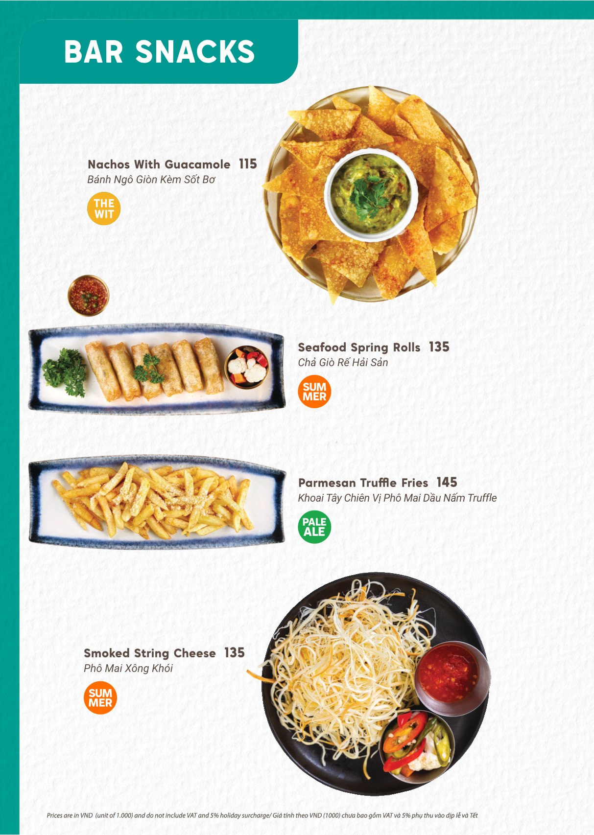 Menu East West Brewing Co. - Lý Tự Trọng 8