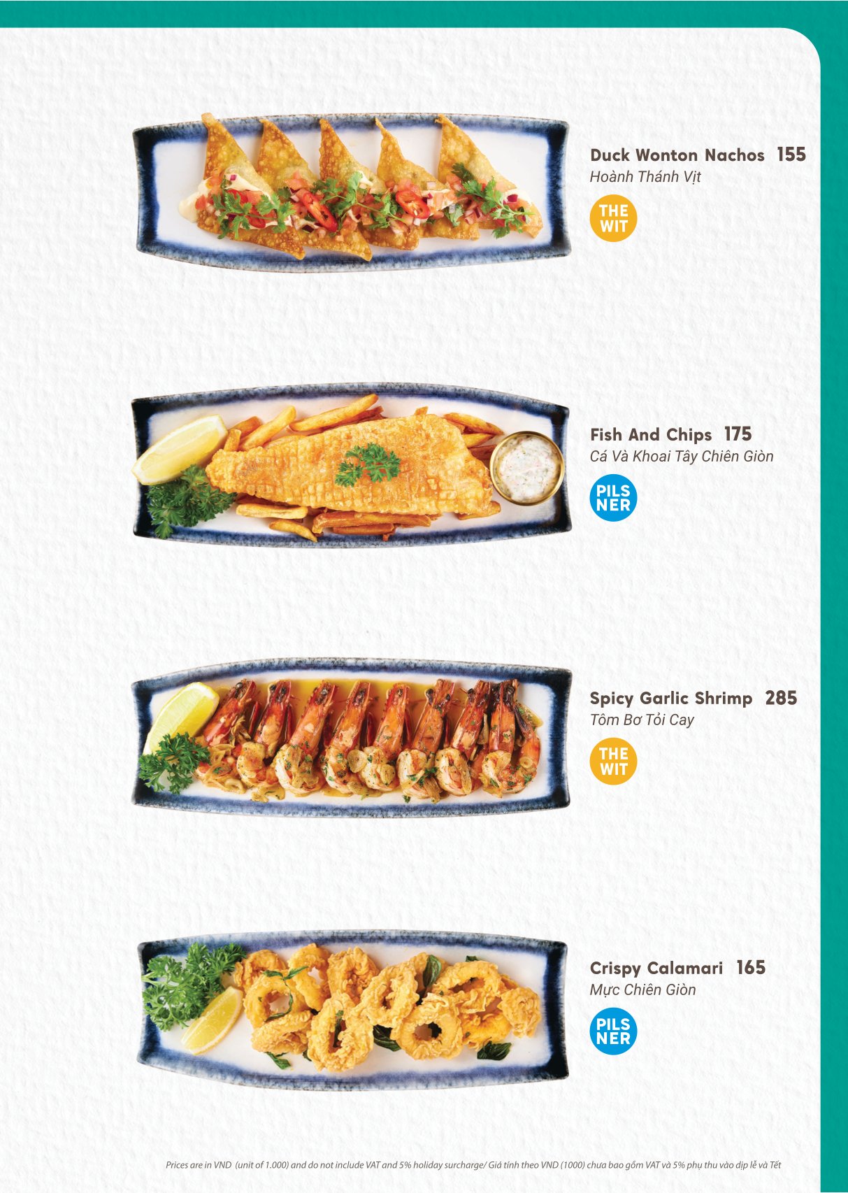 Menu East West Brewing Co. - Lý Tự Trọng 9