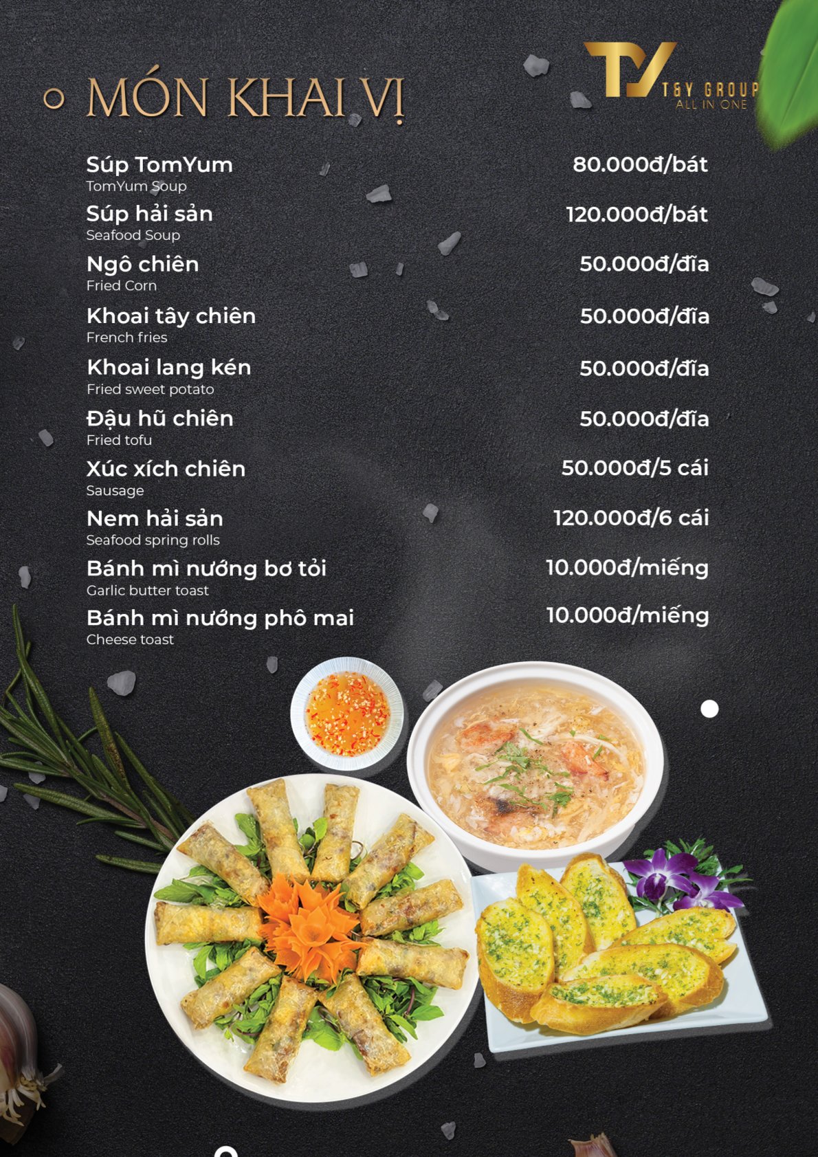 Menu Nhà hàng Green - Hoàng Quốc Việt 2 