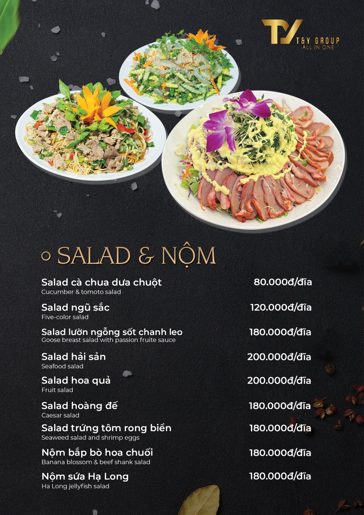 Menu Nhà hàng Green - Hoàng Quốc Việt 3 