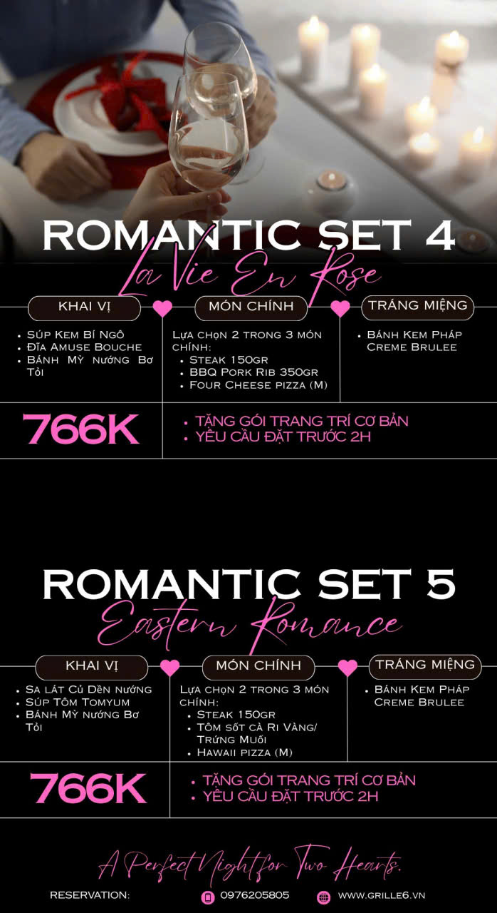 Menu GRILLE6 Steakhouse - Hào Nam 3 