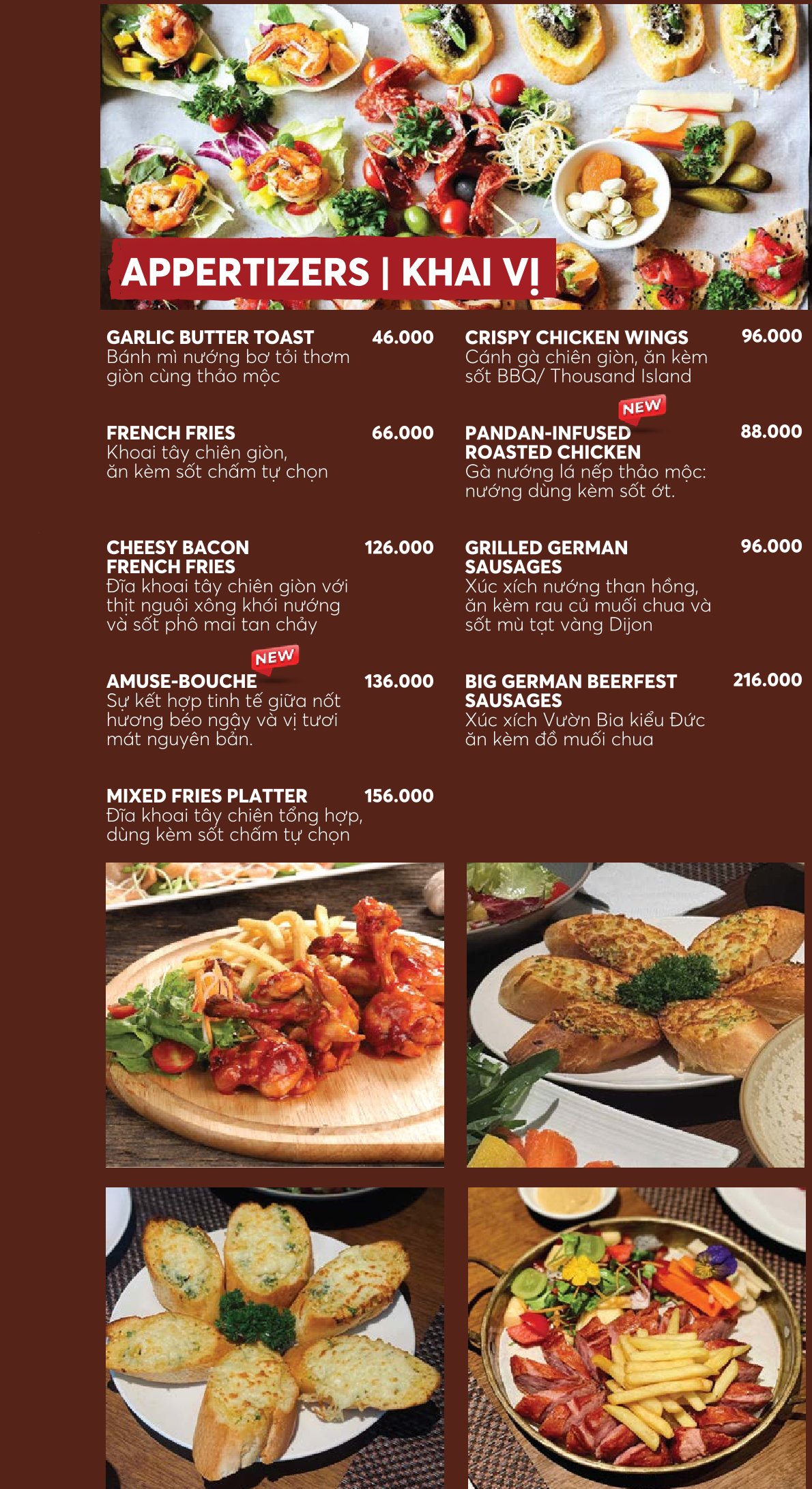 Menu GRILLE6 Steakhouse - Hào Nam 7 