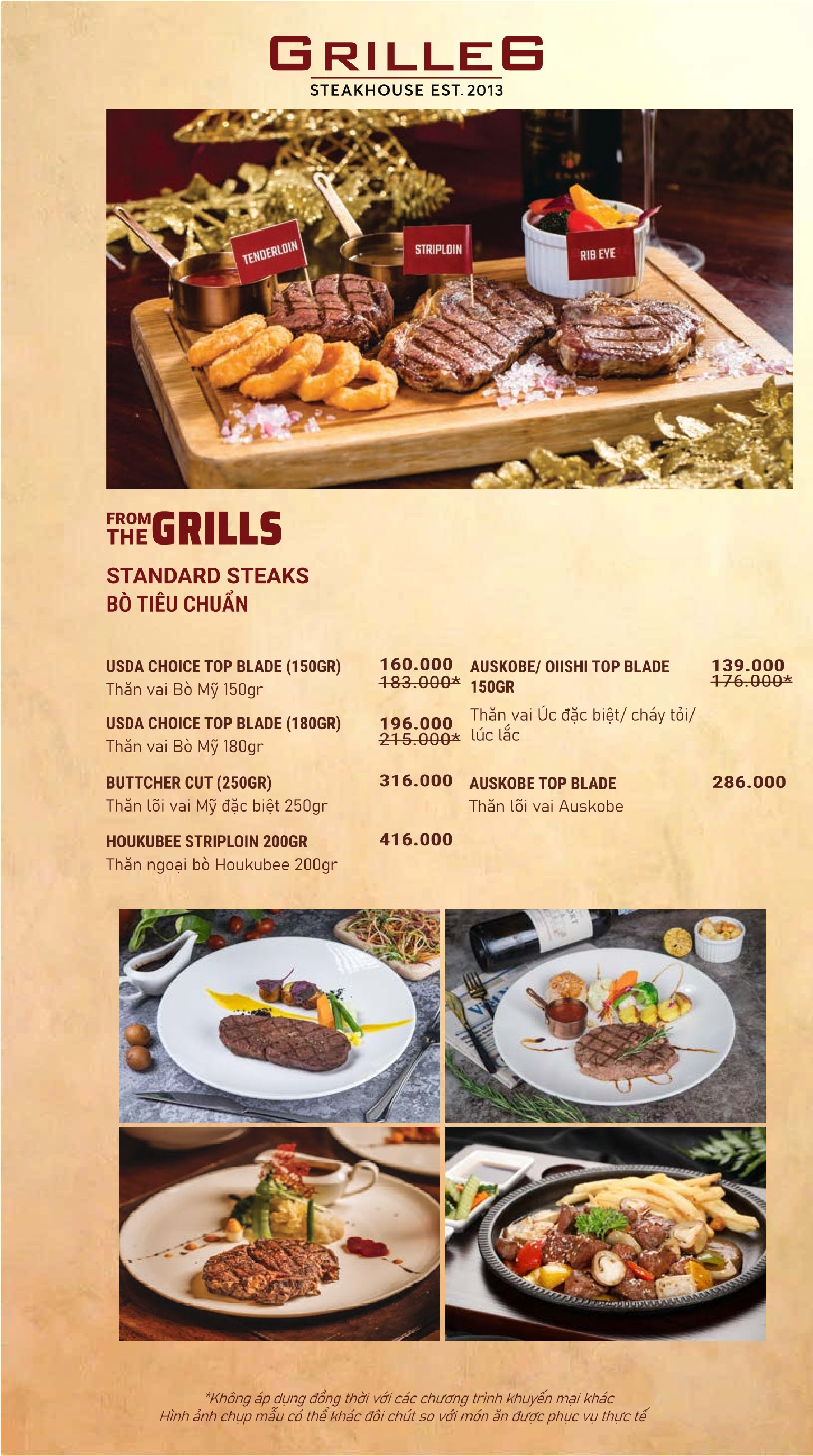 Menu GRILLE6 Steakhouse - Hào Nam 3