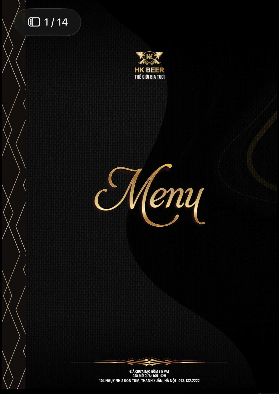 Menu HK Beer - Ngụy Như Kon Tum 1