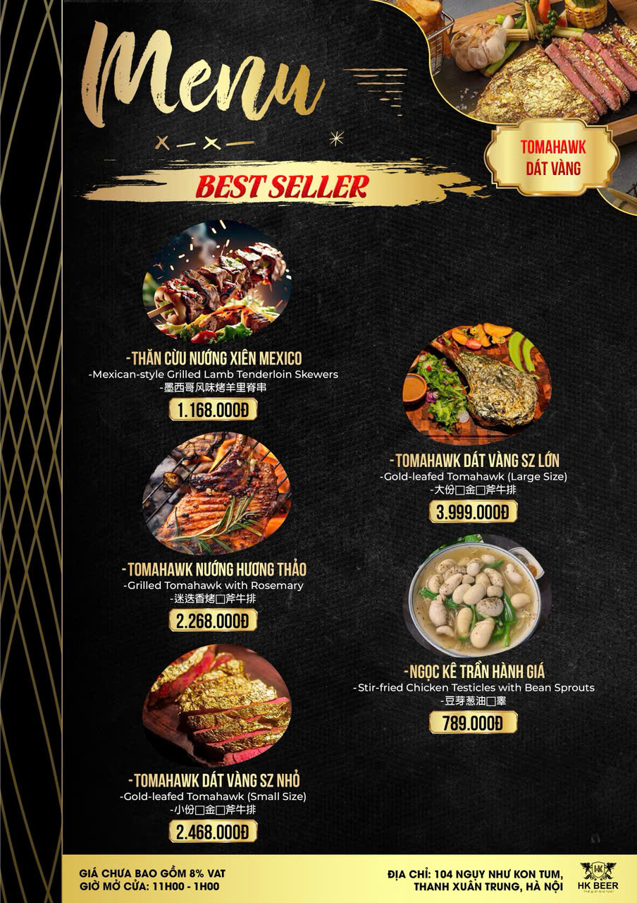 Menu HK Beer - Ngụy Như Kon Tum 3