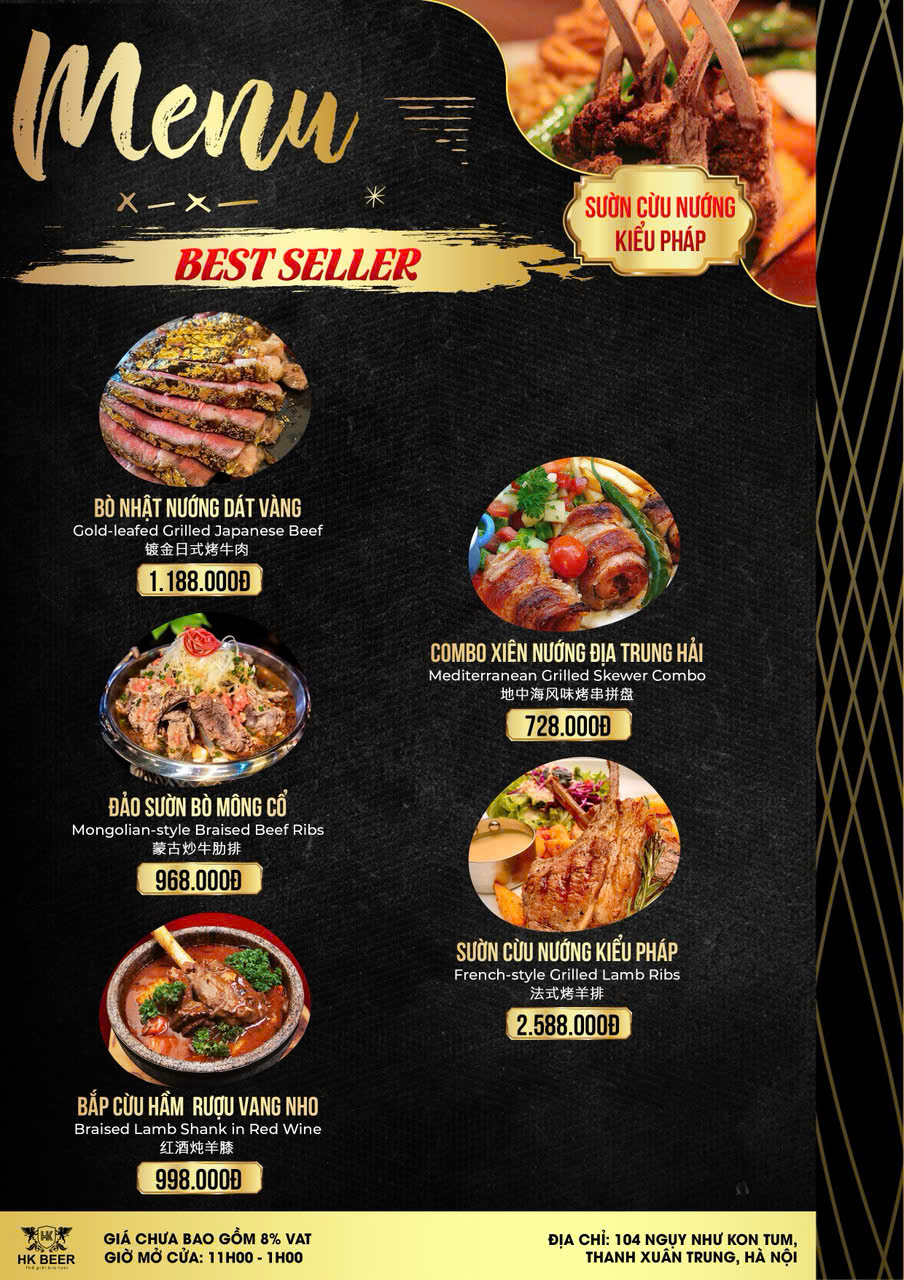 Menu HK Beer - Ngụy Như Kon Tum 4
