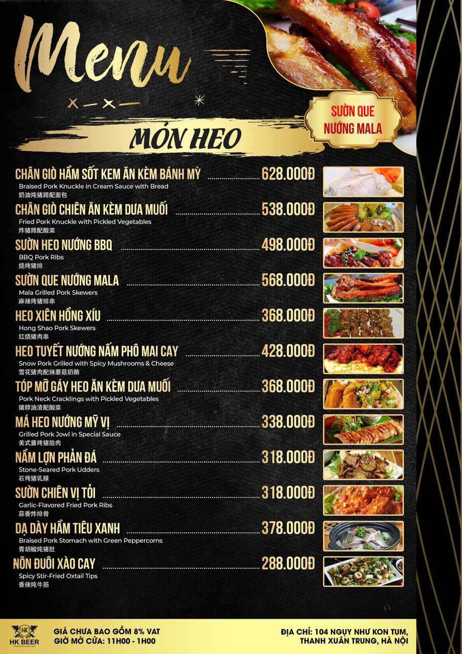 Menu HK Beer - Ngụy Như Kon Tum 8