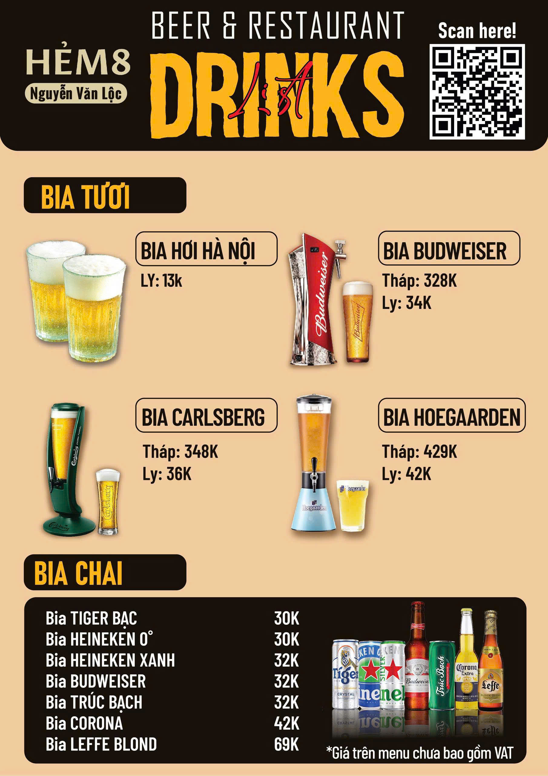 Menu Hẻm 8 - Nguyễn Văn Lộc 4 