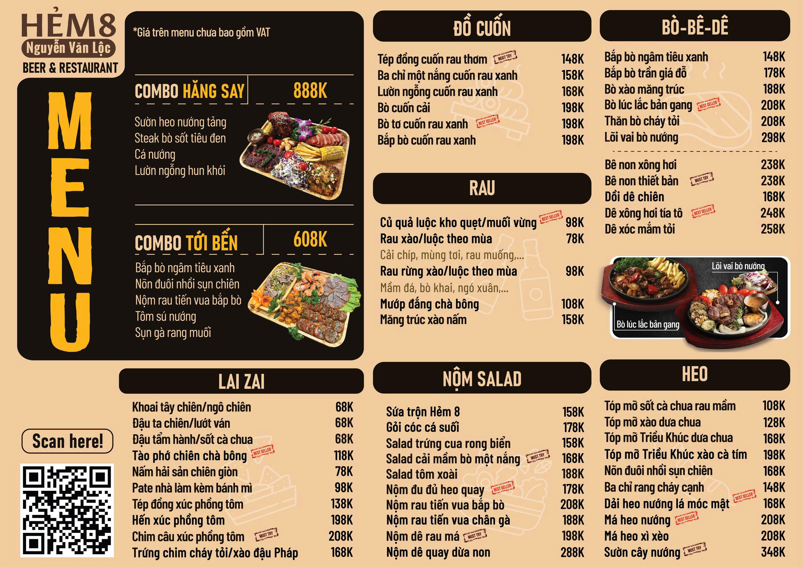 Menu Hẻm 8 - Nguyễn Văn Lộc 1