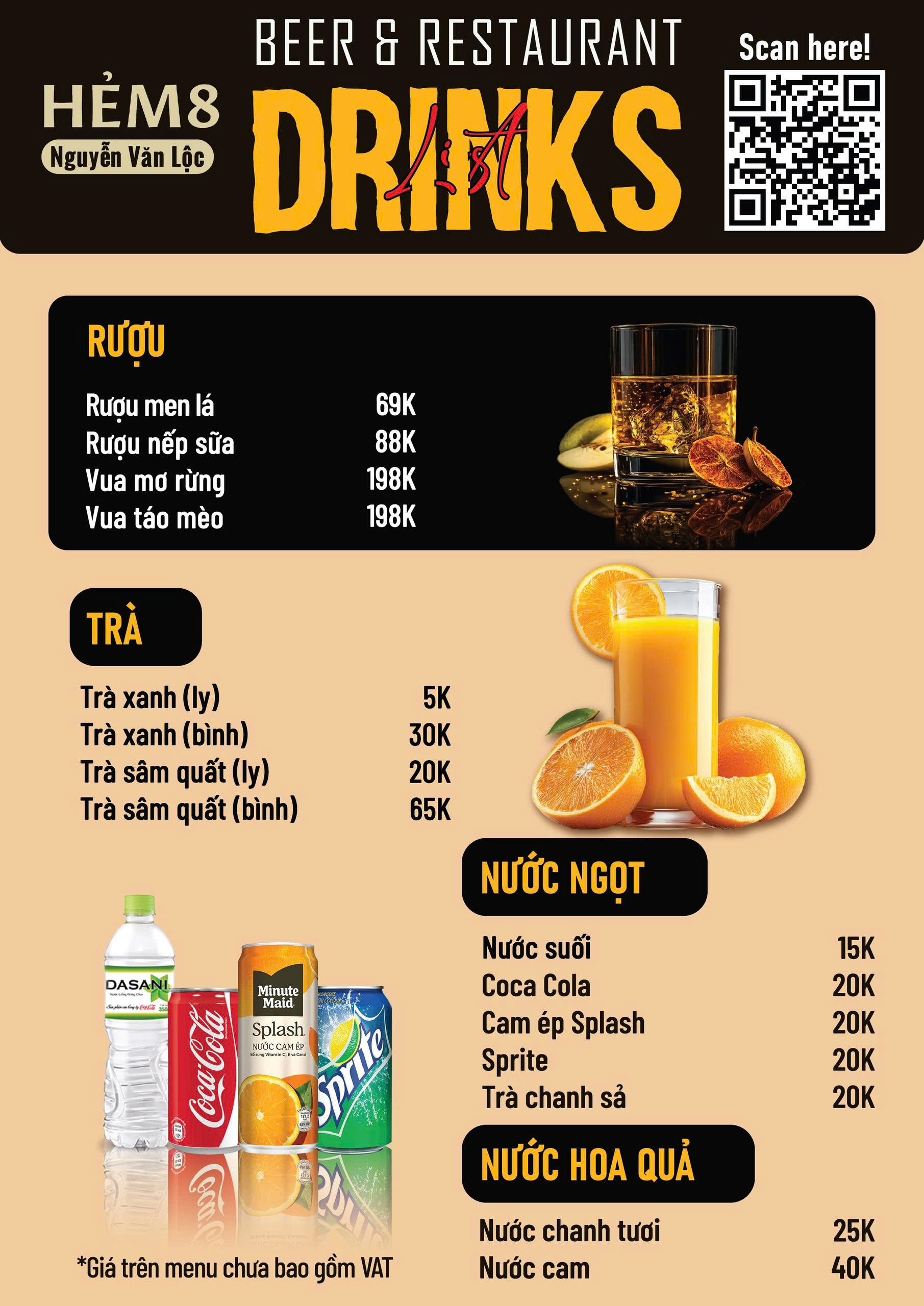 Menu Hẻm 8 - Nguyễn Văn Lộc 3