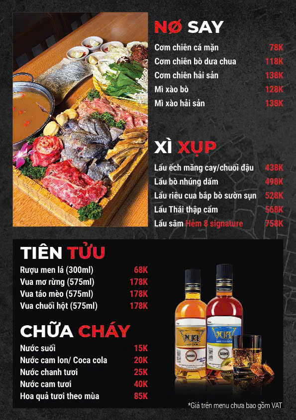 Menu Hẻm 8 - Nguyễn Xuân Khoát 8