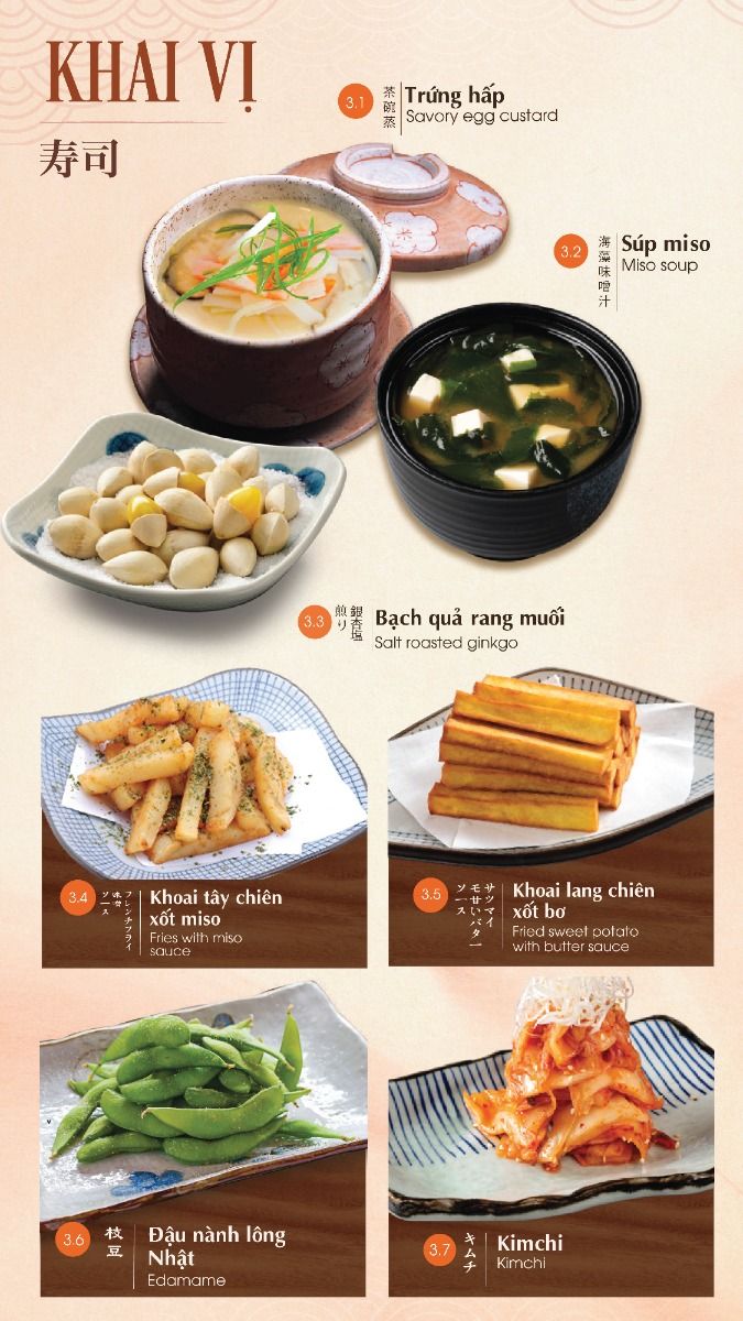 Menu iSushi - Aeon Mall Long Biên 2 