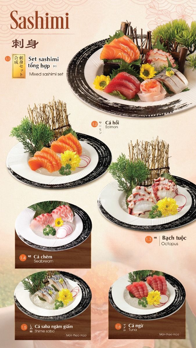 Menu iSushi - Aeon Mall Long Biên 3 