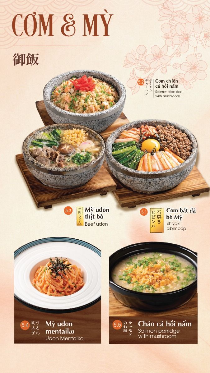 Menu iSushi - Aeon Mall Long Biên 5 