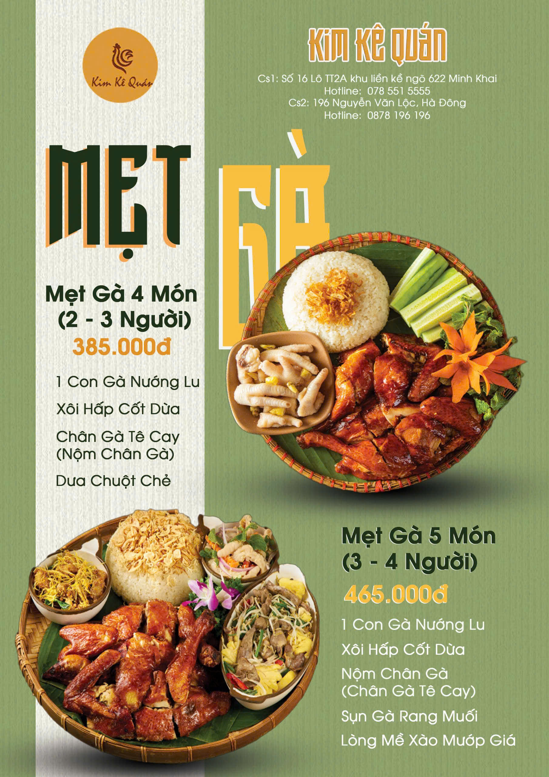 Menu Kim Kê Quán - Minh Khai 1