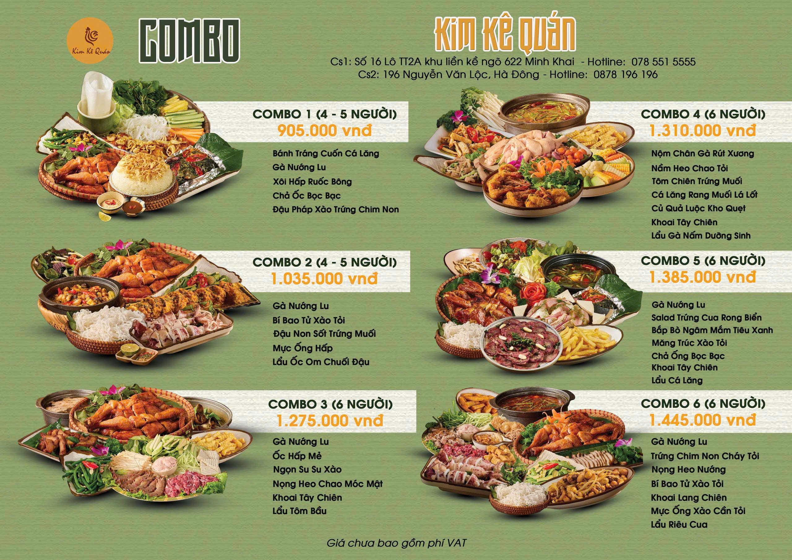 Menu Kim Kê Quán - Minh Khai 2
