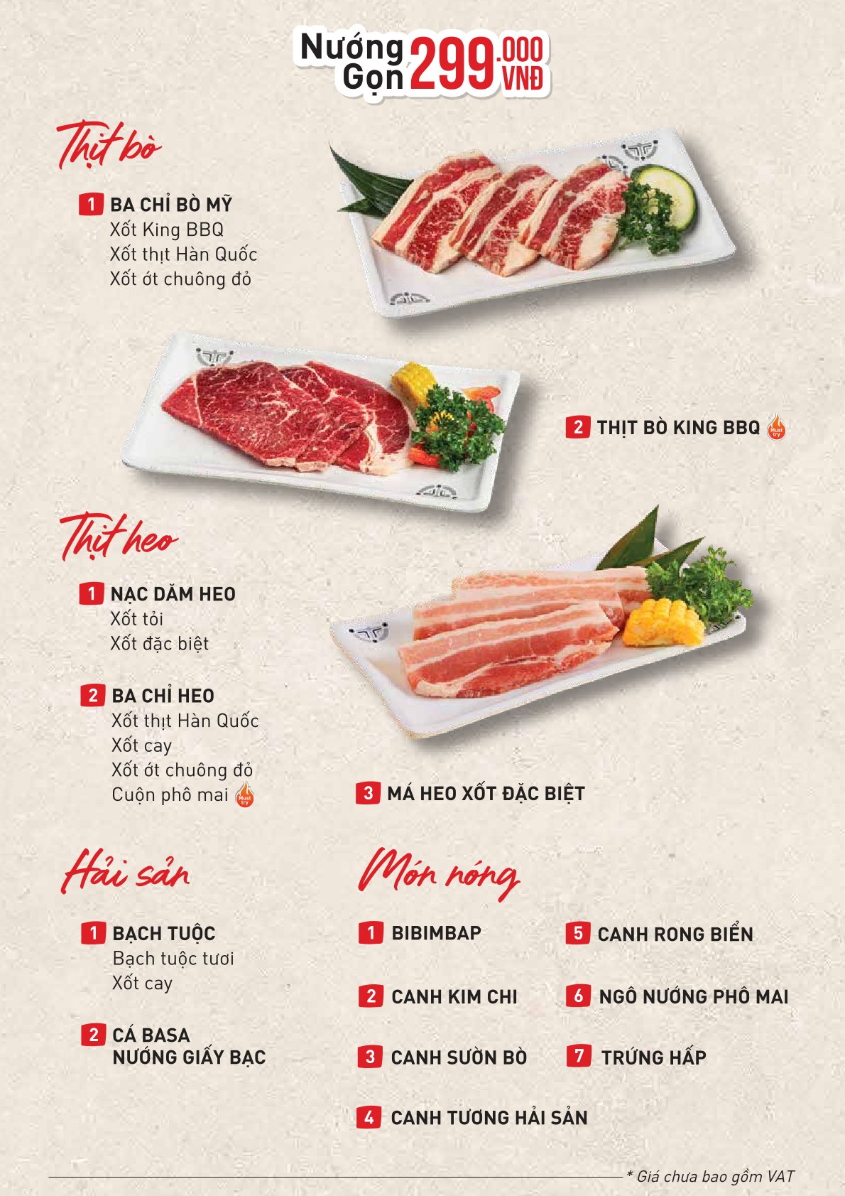 Menu King BBQ Buffet - Crescent Mall 3 