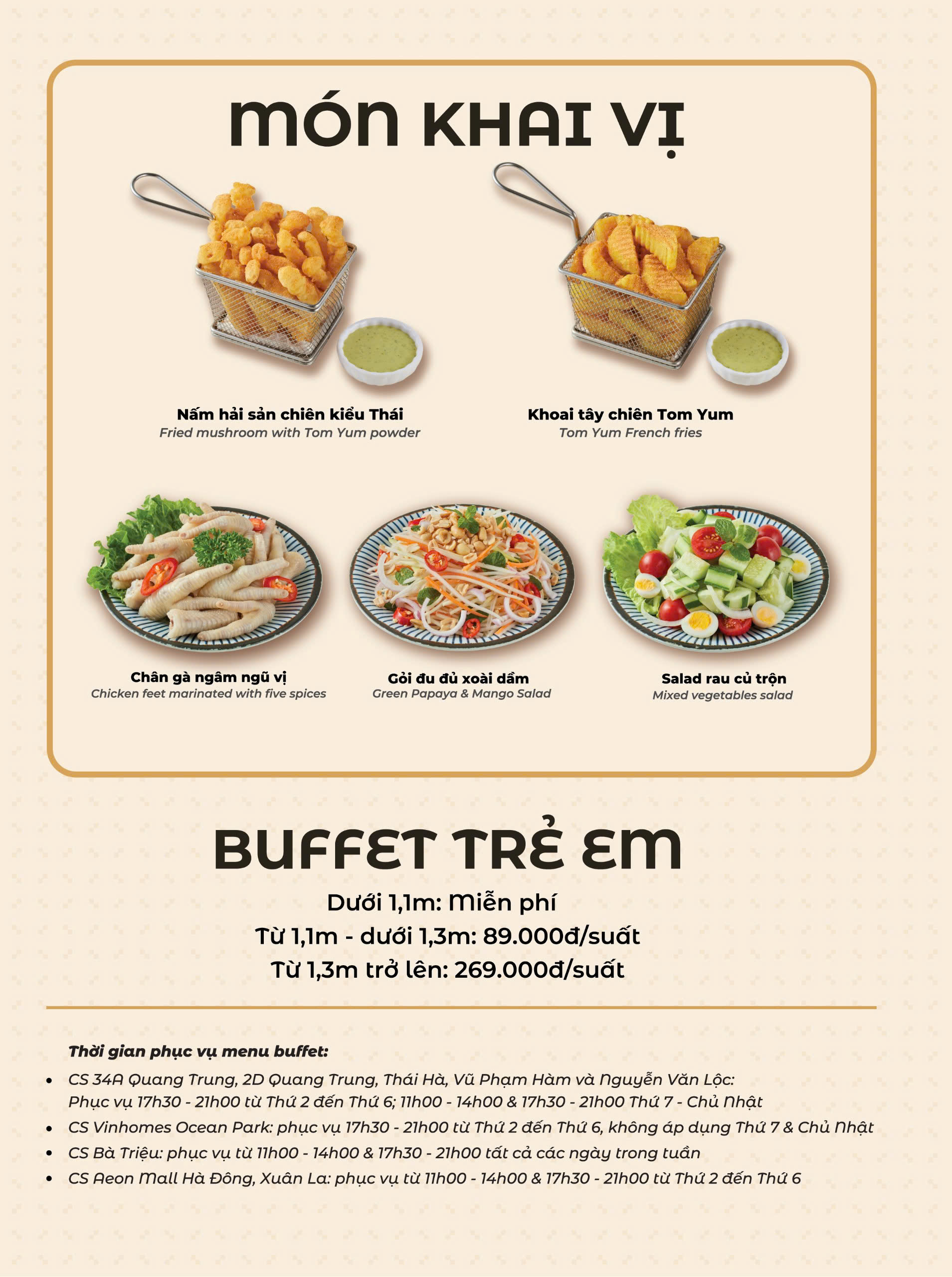 Menu Bếp Thái Koh Yam - 34A Quang Trung 3 