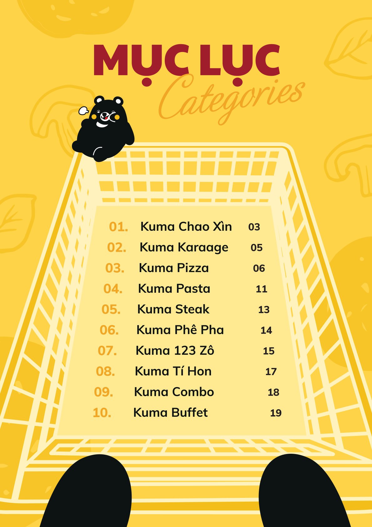Menu Kuma Pizza - Aeon Xuân Thủy 2 