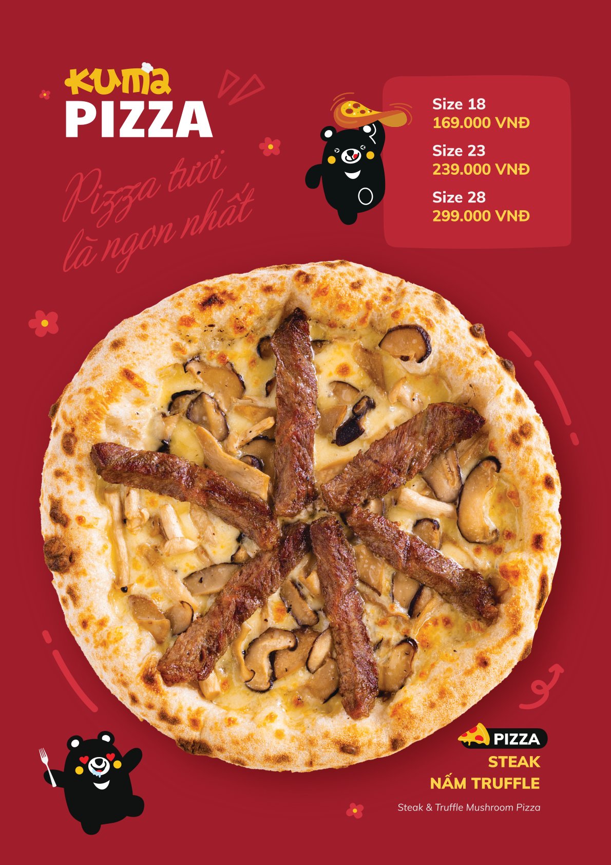 Menu Kuma Pizza - Aeon Xuân Thủy 6 