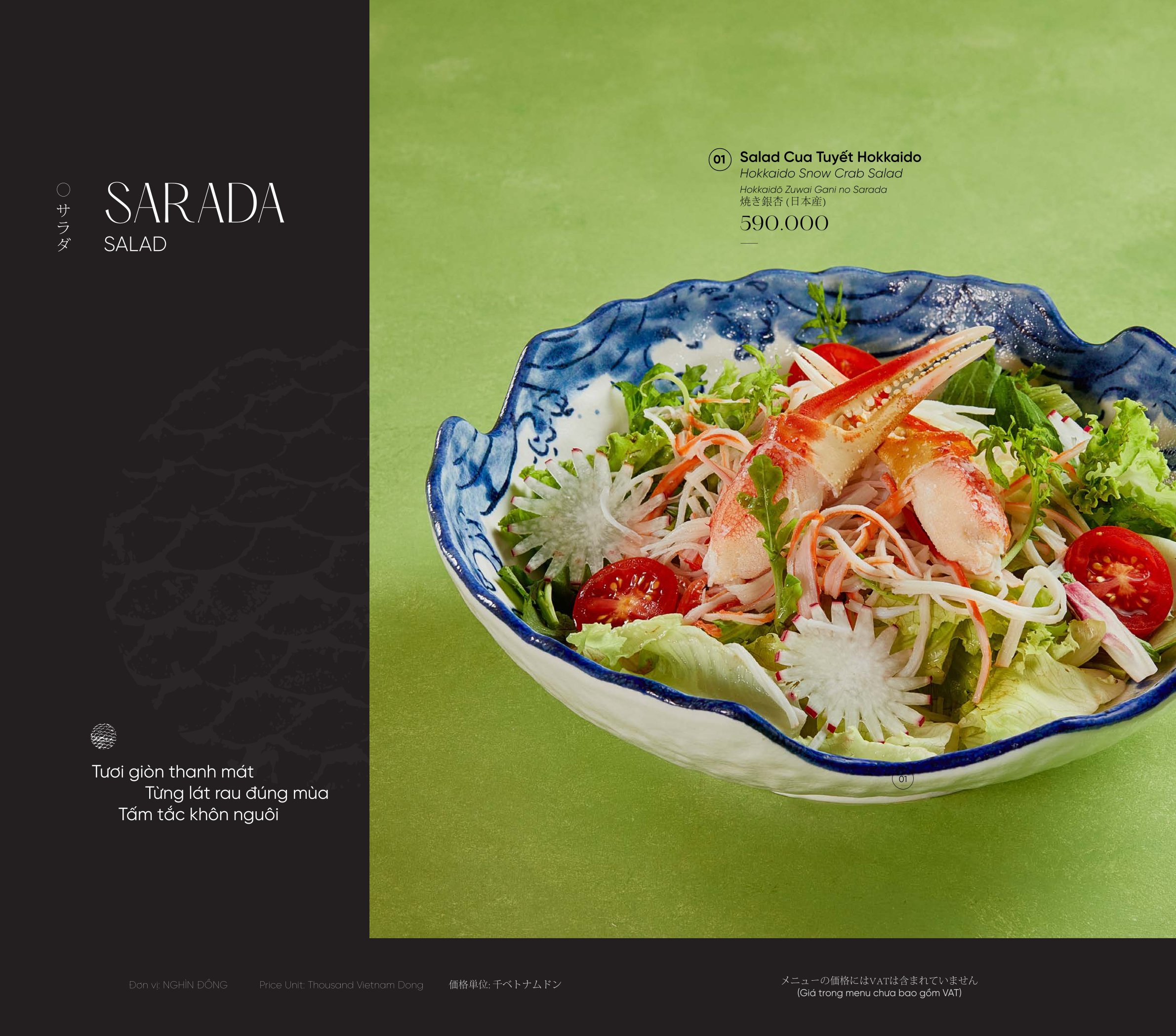 Menu Kyoto Sachi Restaurant - Mạc Thái Tông 6 