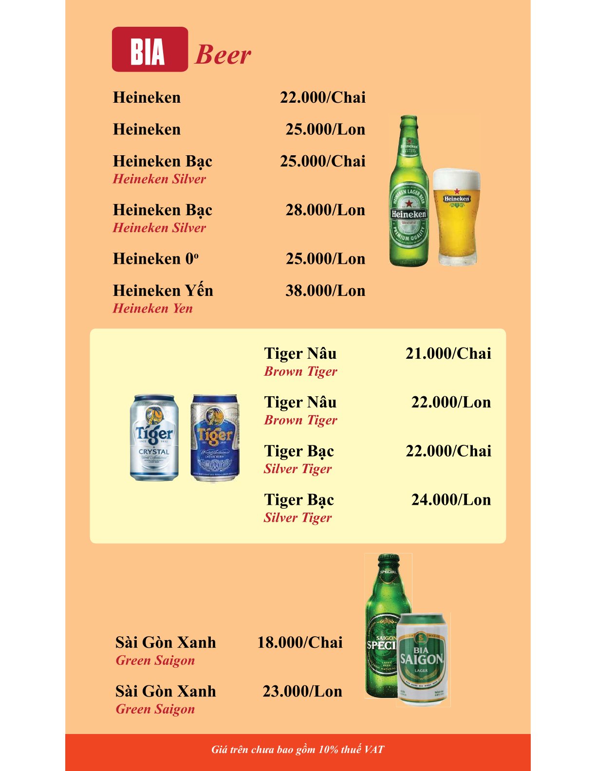 Menu Làng Vũ Đại - Song Hành 6