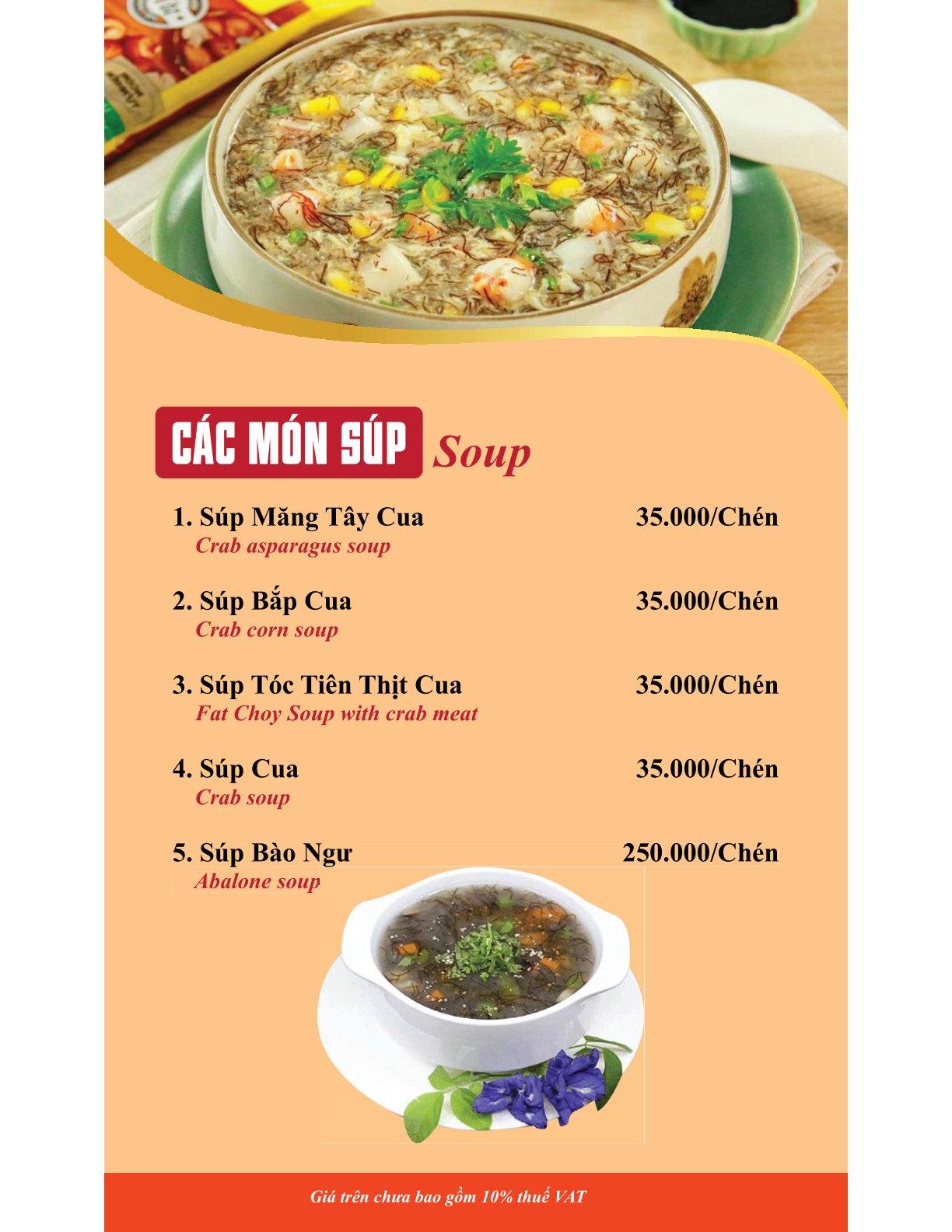 Menu Làng Vũ Đại - Song Hành 7