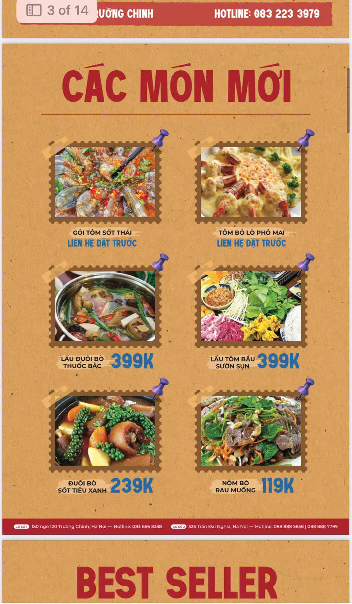 Menu Lẩu Sơn Tùng - Trần Đại Nghĩa 8