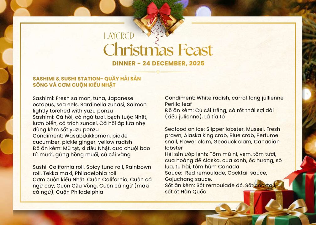 Menu Layered - L7 West Lake Hanoi 2 