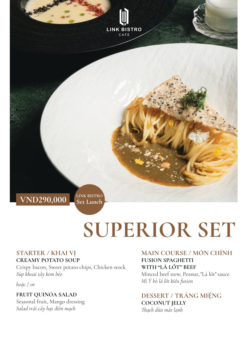 Menu Link Bistro Café - La Siesta Premium Saigon Central - Lê Anh Xuân 1