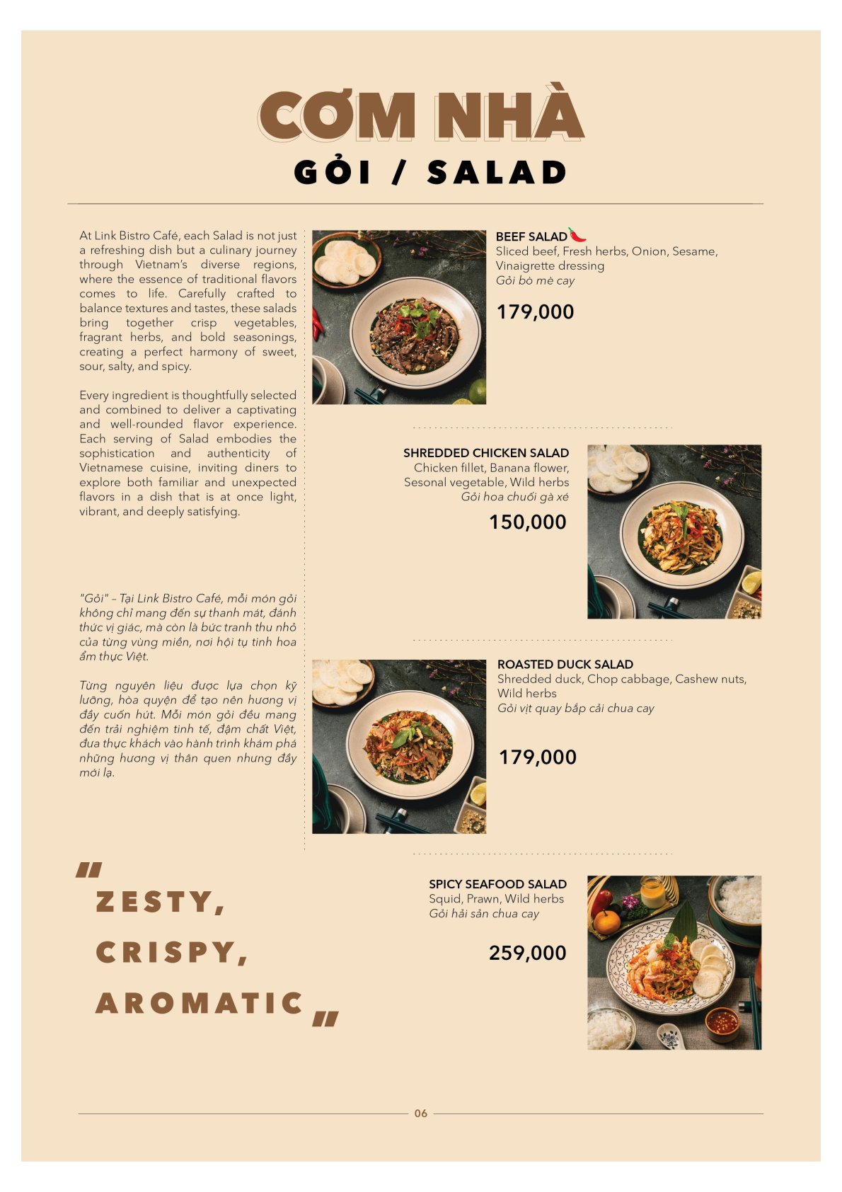 Menu Link Bistro Café - La Siesta Premium Saigon Central - Lê Anh Xuân 9