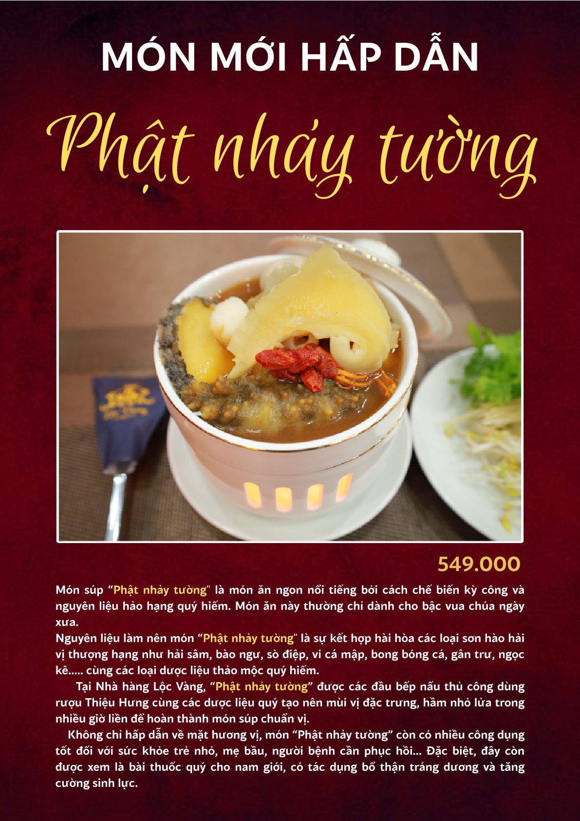 Menu Nhà hàng Lộc Vàng - Bông Sao 4