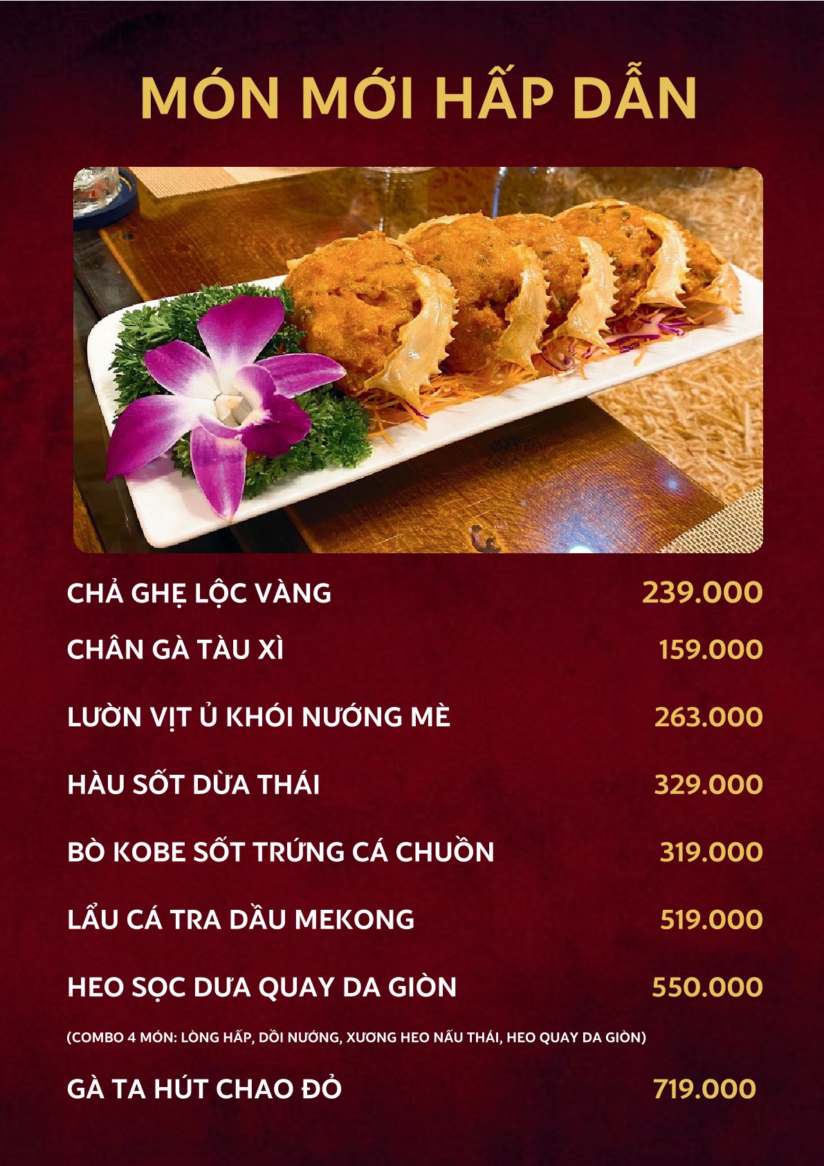Menu Nhà hàng Lộc Vàng - Bông Sao 6