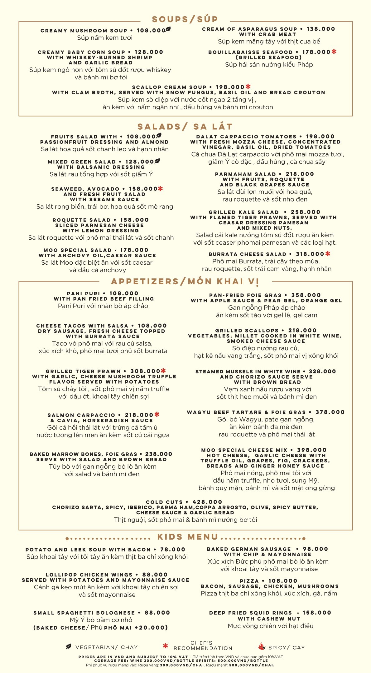 Menu Moo Beef Steak - Trần Quốc Toản 1