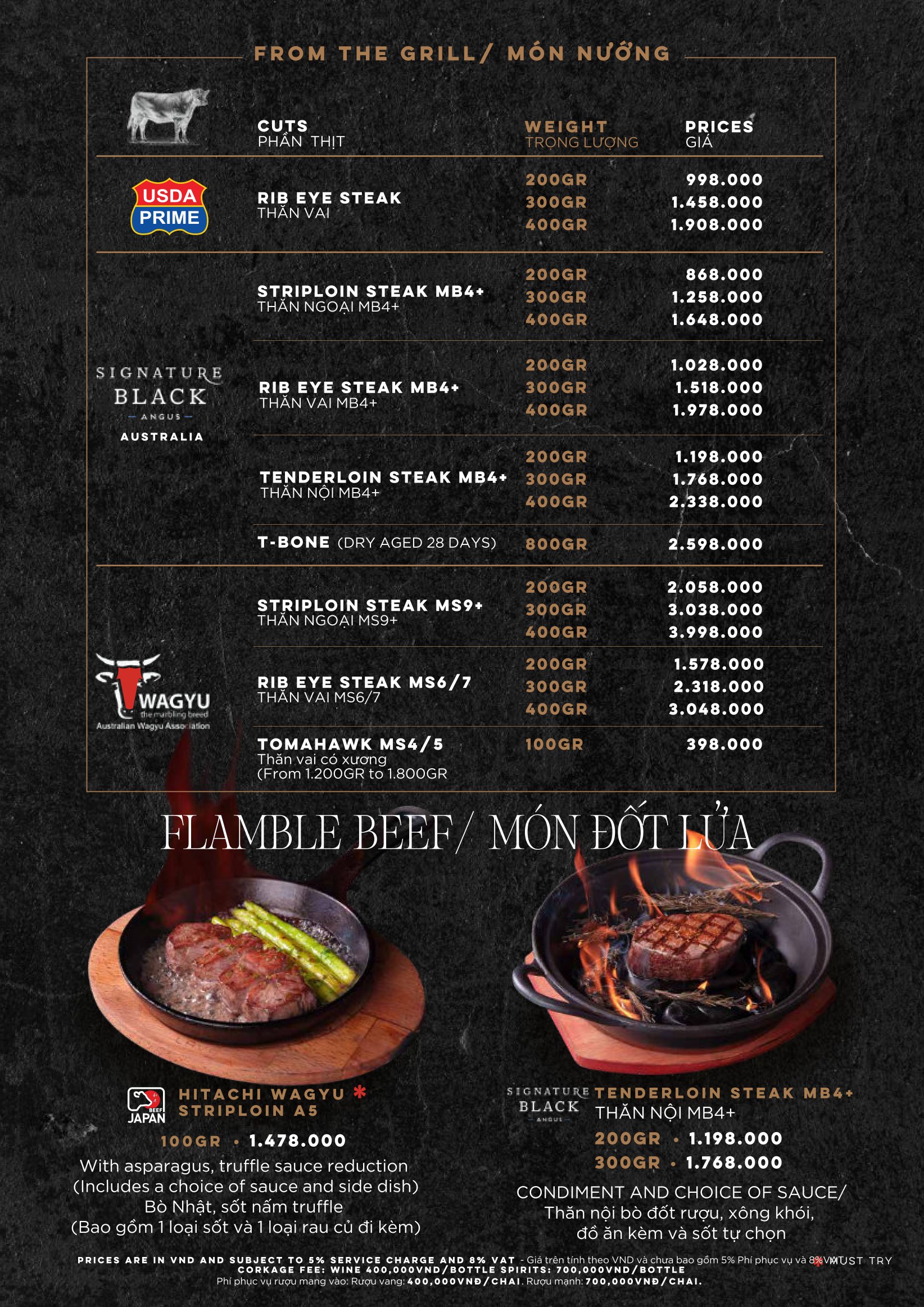 Menu Moo Beef Steak - Ngô Đức Kế 9 