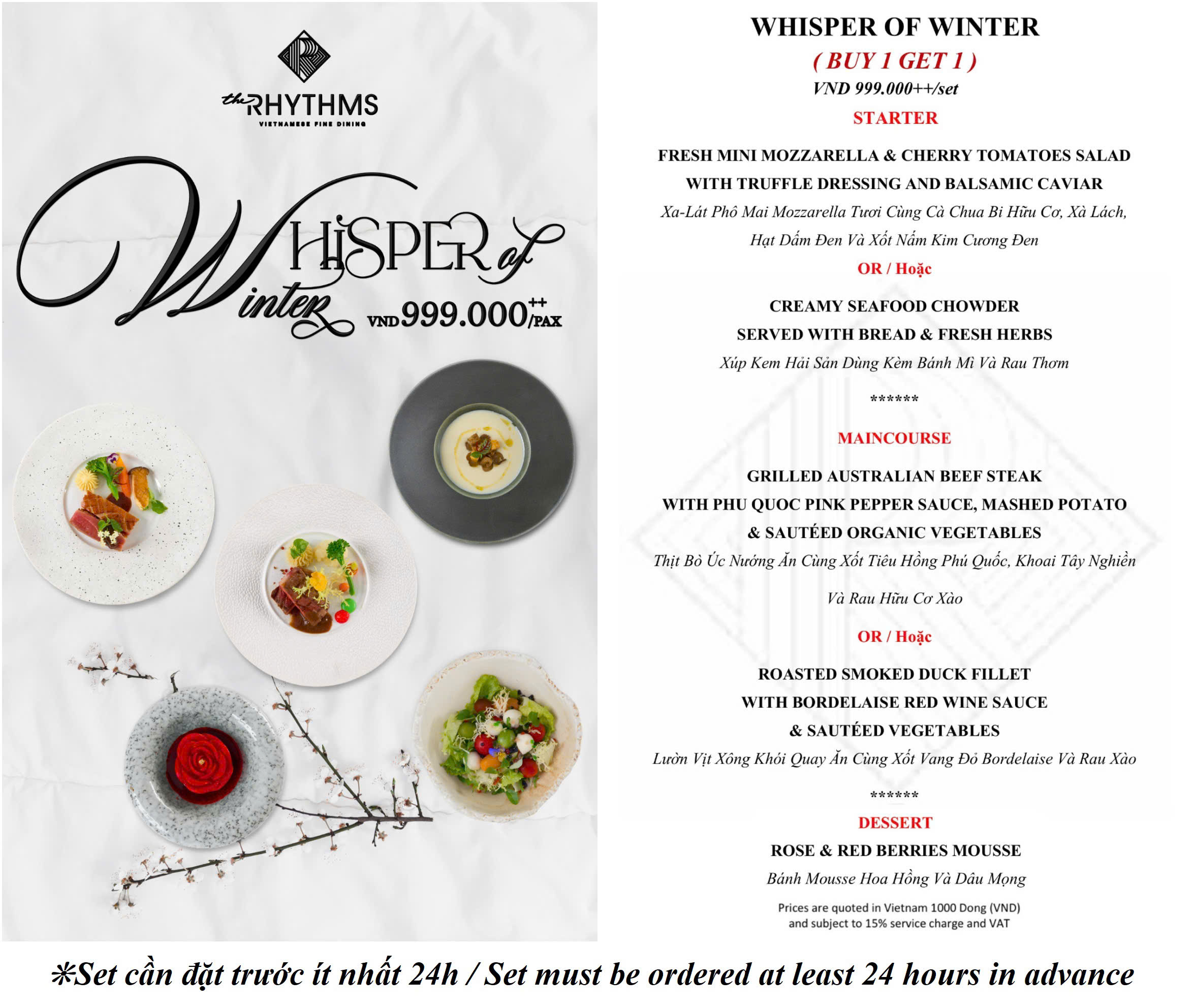 Menu The Rhythms - Hàng Dầu 1 