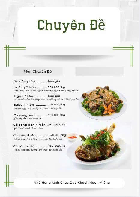Menu Ngói Vàng Steak - An Phú 2 