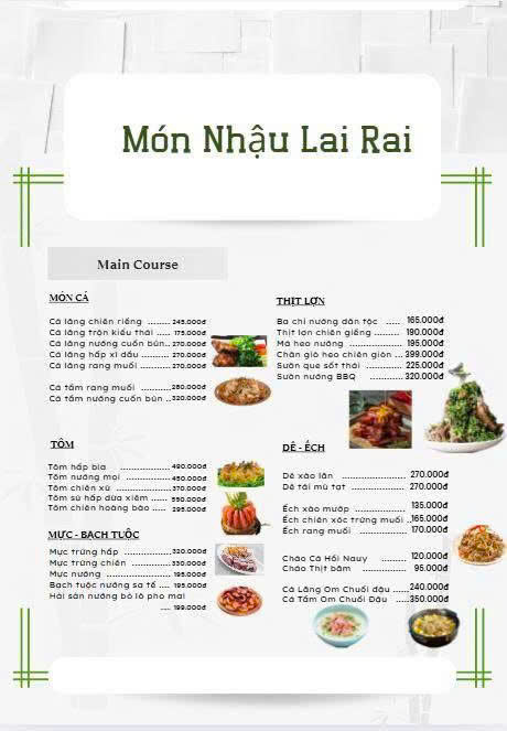 Menu Ngói Vàng Steak - An Phú 5 