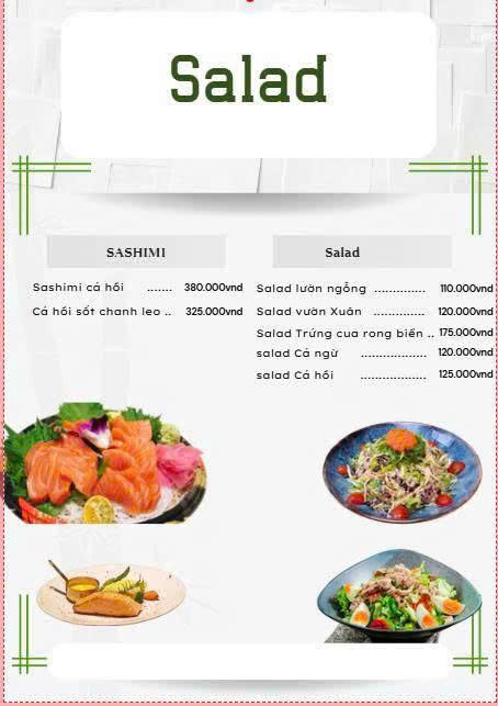 Menu Ngói Vàng Steak - An Phú 6 