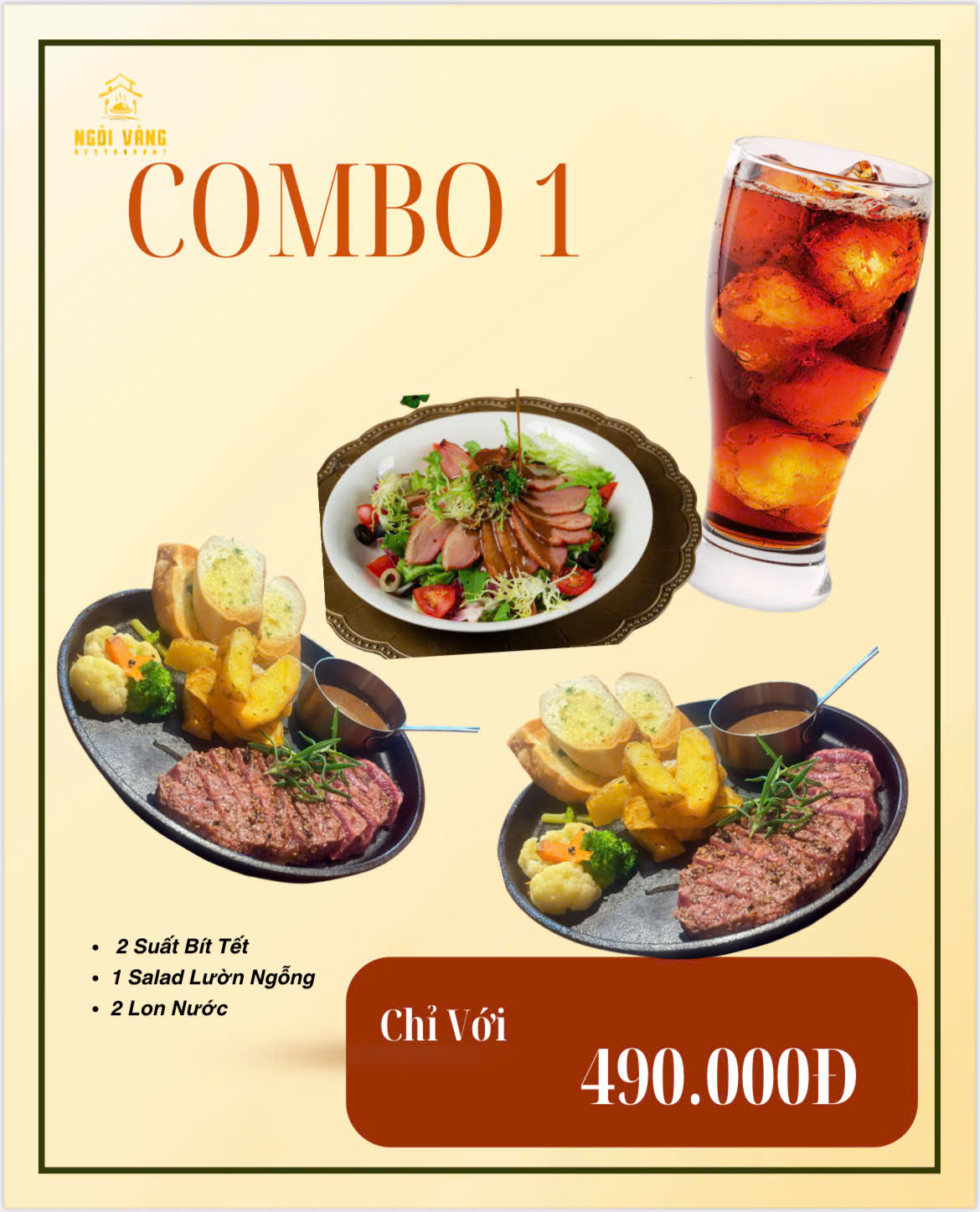 Menu Ngói Vàng Steak - An Phú 7 