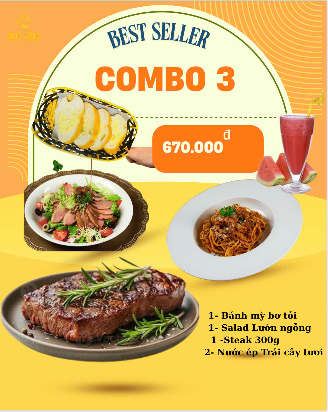 Menu Ngói Vàng Steak - An Phú 9 