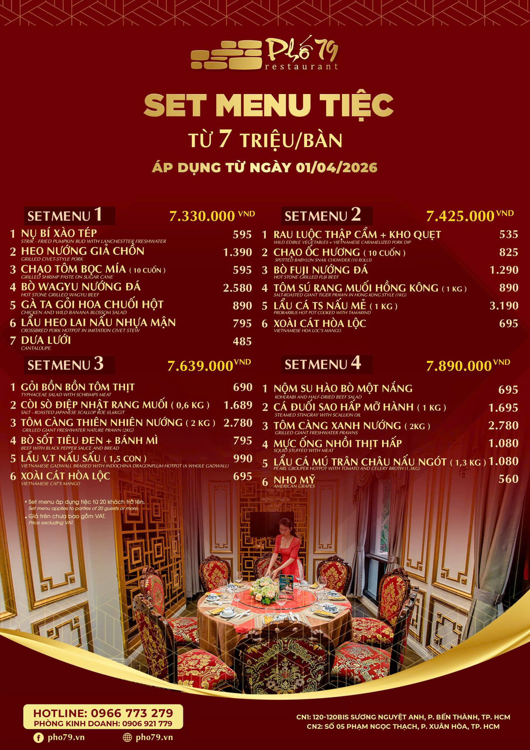 Menu Phố 79 - 120 Sương Nguyệt Ánh 5 